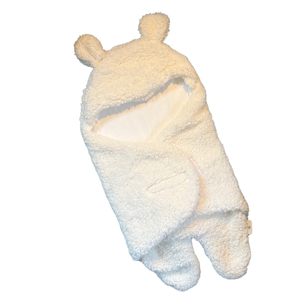 Cozy White Baby Bear Onesie Like New